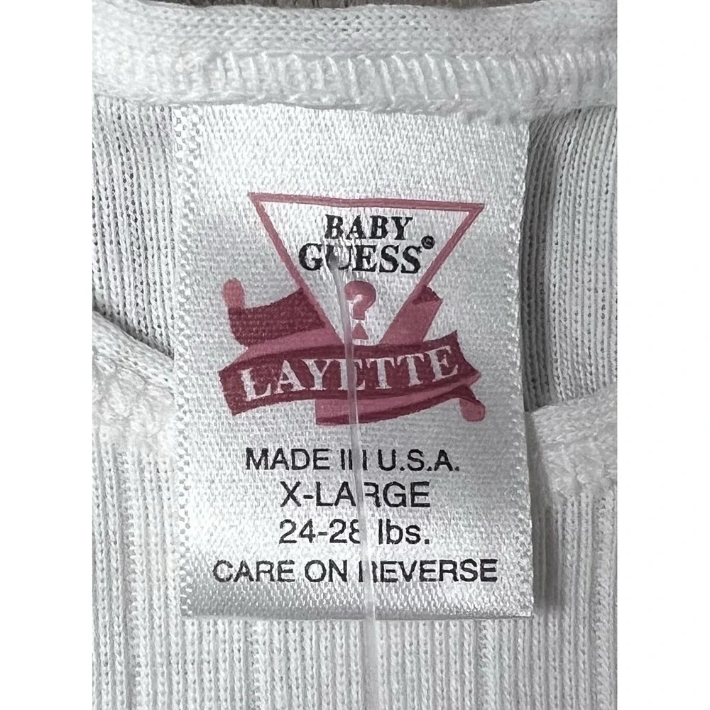 Baby Guess RARE NEW VINTAGE Layette  XL 18-24 Girls Pink Embroidered Logo